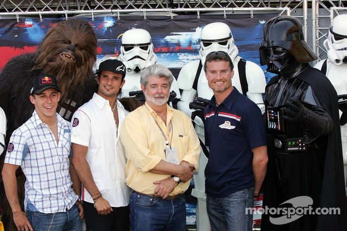 Christian Klien, Chewbacca, Vitantonio Liuzzi, David Coulthard, George Lucas y Darth Vader
