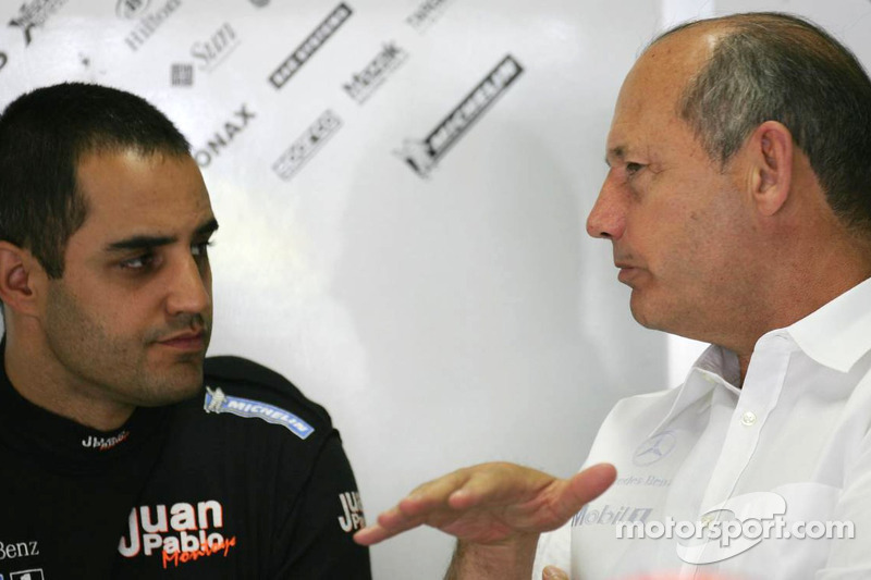 Juan Pablo Montoya y Ron Dennis