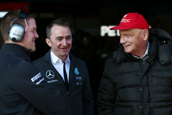 Paddy Lowe, Mercedes AMG F1 et Niki Lauda, Mercedes