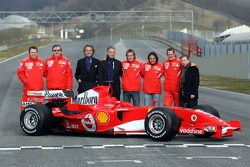 Stephano Domenicali, Paolo Martinelli, Luca di Montezemolo, Piero Ferrari, Luca Badoer, Felipe Massa