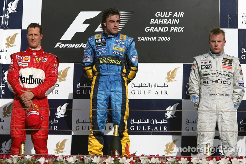 2006 - 1. Fernando Alonso 2. Michael Schumacher 3. Kimi Räikkönen
