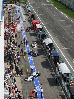 La ligne des stands à Imola