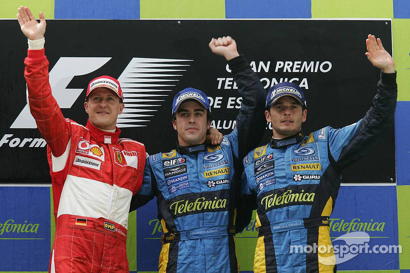 Fernando Alonso, Michael Schumacher, Giancarlo Fisichella