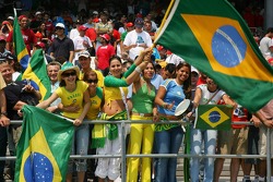 Brazilian Fans in the grandstand