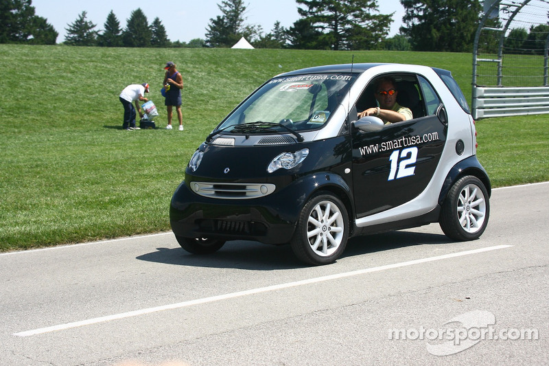 A Smart Car Sports The Colors Of Ryan Newman At Indianapolis A Smart Car Sports The Colors Of Ryan Newman