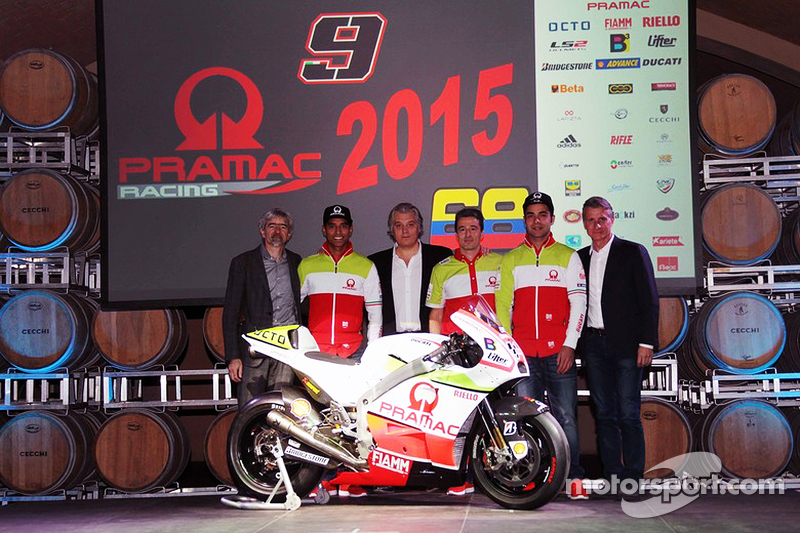 Yonny Hernandez, dan Danilo Petrucci bersama the Pramac Racing Ducati