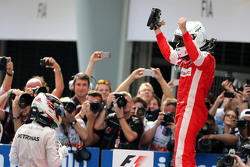Sebastian Vettel, Scuderia Ferrari en Lewis Hamilton, Mercedes AMG F1 Team
