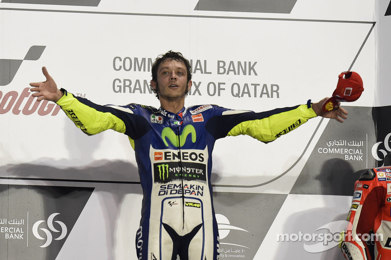 Valentino Rossi sur le podium