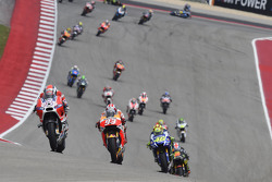 Andrea Dovizioso, Ducati Team, Marc Marquez, Repsol Honda Team et Valentino Rossi, Yamaha Factory Racing