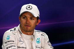 Nico Rosberg, de Mercedes AMG F1 en la conferencia de prensa de la FIA