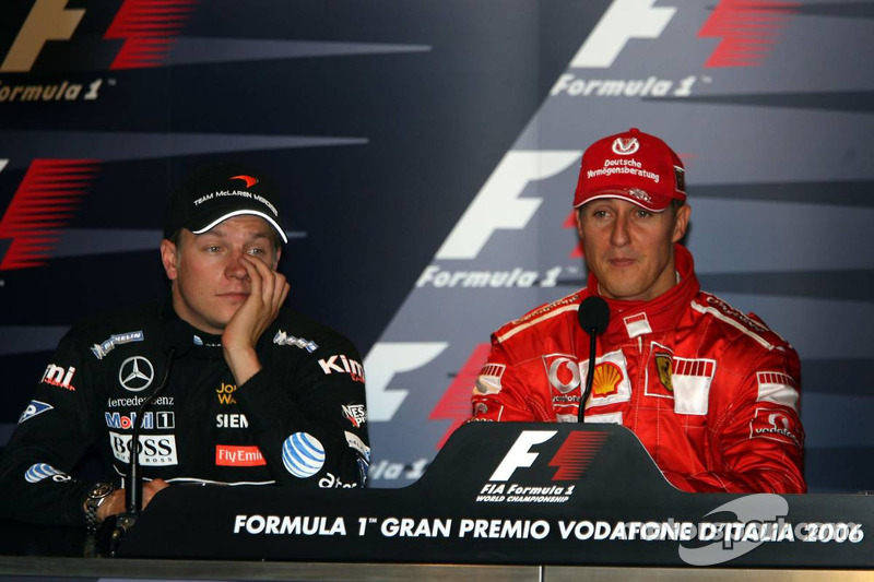 FIA press conference: race winner Michael Schumacher and Kimi Raikkonen