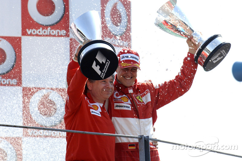 Podium: 1. Michael Schumacher und Jean Todt