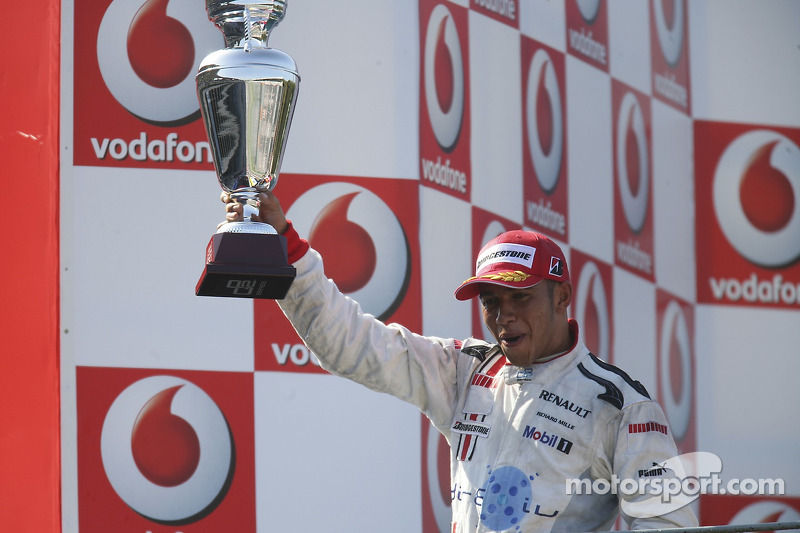 Podium: Lewis Hamilton