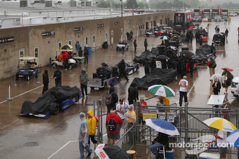 Rain at the Indianapolis Motor Speedway