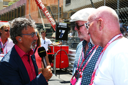 Eddie Jordan, consultant pour la BBC avec Chris Evans, animateur radio et Sir Tom Hunter, Businessman sur la grille