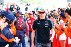 Nico Hulkenberg, Sahara Force India F1 lors de la parade des pilotes