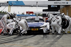 Arrêt aux stands pour Maxime Martin, BMW Team RMG BMW M4 DTM