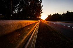 24 Hours of Le Mans track ambiance at sunset