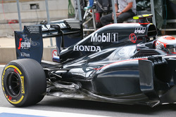 Jenson Button, McLaren MP4-30 - capot moteur et suspension