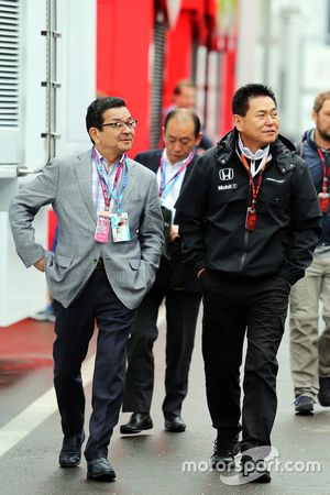 Takahiro Hachigo, Honda CEO with Yasuhisa Arai, Honda Motorsport Chief Officer