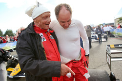 Niki Lauda en Gerhard Berger op de Legends Parade