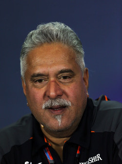 Виджей Малья, владелец команды Sahara Force India F1 Team на пресс-конференции FIA
