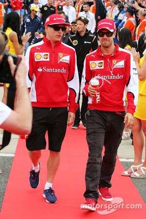 (I a D): Kimi Raikkonen, Ferrari, con Sebastian Vettel, Ferrari