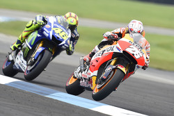 Dani Pedrosa, Repsol Honda Team, et Valentino Rossi, Yamaha Factory Racing