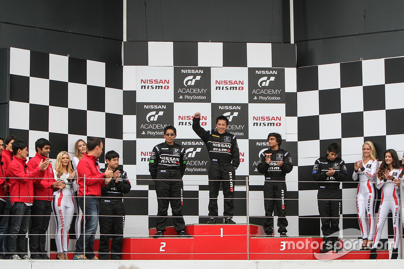 Podium: winner Jose Gerard Policarpio, second place Andika Rama, third place Akshay Gupta