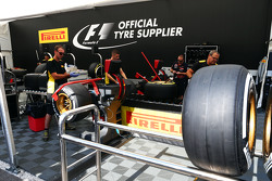 Des techniciens Pirelli