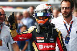 Terzo posto Romain Grosjean, Lotus F1 E23