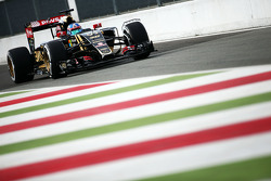 Jolyon Palmer, Lotus F1 E23 piloto de prueba y de rserva con el equipo sensor en la rueda delantera