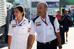 Monisha Kaltenborn, Sauber Team Principal with Peter Sauber, Sauber President of the Board of Direct