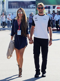 Jenson Button, McLaren avec sa femme Jessica Button
