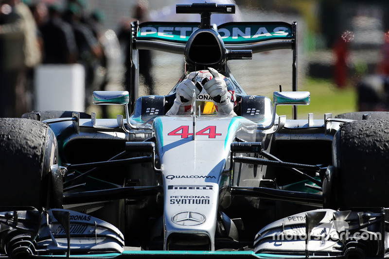 Le vainqueur Lewis Hamilton, Mercedes AMG F1 W06