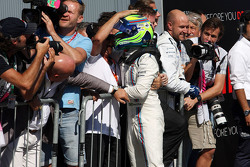 Felipe Massa, Williams celebra su segunda posición en parc ferme