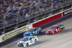 Clint Bowyer, Michael Waltrip Racing Toyota, Ricky Stenhouse Jr., Roush Fenway Racing Ford and Jamie McMurray, Chip Ganassi Racing Chevrolet