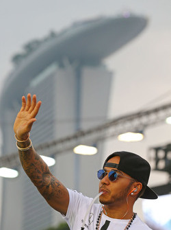 Lewis Hamilton, Mercedes AMG F1 Team en el desfile de pilotos