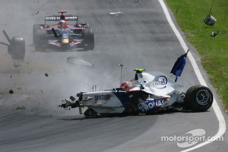 Accident violent de Robert Kubica, BMW Sauber F1 Team, F1.07