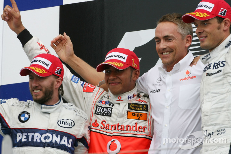 2007 - 1. Lewis Hamilton, 2. Nick Heidfeld, 3. Alexander Wurz