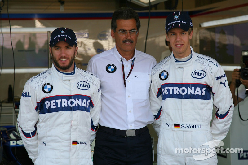 Sebastian Vettel, piloto de prueba  BMW Sauber F1 Team con Dr. Mario Theissen, BMW Sauber F1 Team, B