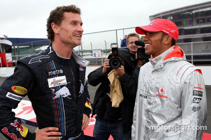 David Coulthard, Red Bull Racing y Lewis Hamilton, McLaren Mercedes