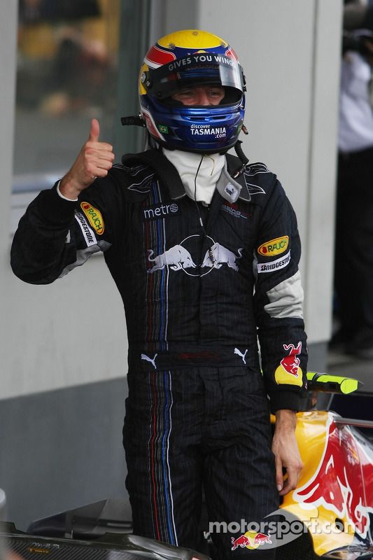El tercer clasificado Mark Webber, Red Bull Racing