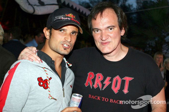 Quentin Tarantino, director de cine y Vitantonio Liuzzi, Scuderia Toro Rosso