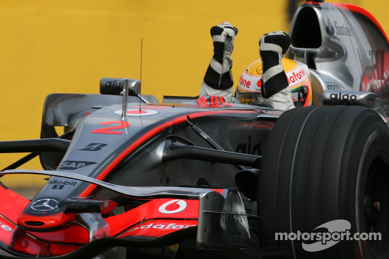 Race winner Lewis Hamilton, McLaren Mercedes, MP4-22