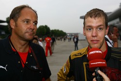 Gerhard Berger, Scuderia Toro Rosso, dono de 50% do time e Sebastian Vettel, Scuderia Toro Rosso