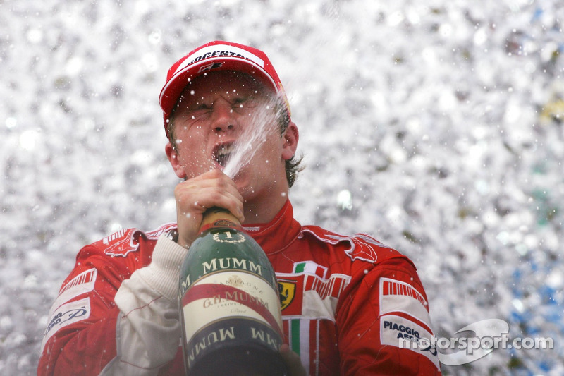 Podium: Sieger Kimi Räikkönen