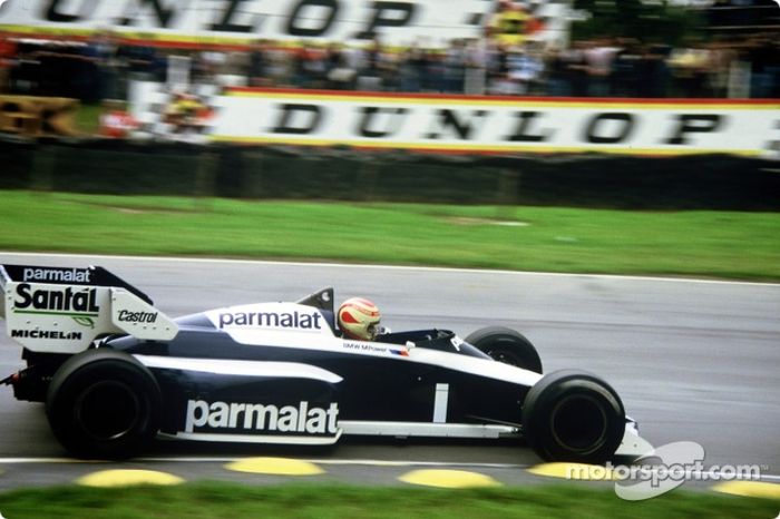 Nelson Piquet em 1984, no GP da Grã-Bretanha.