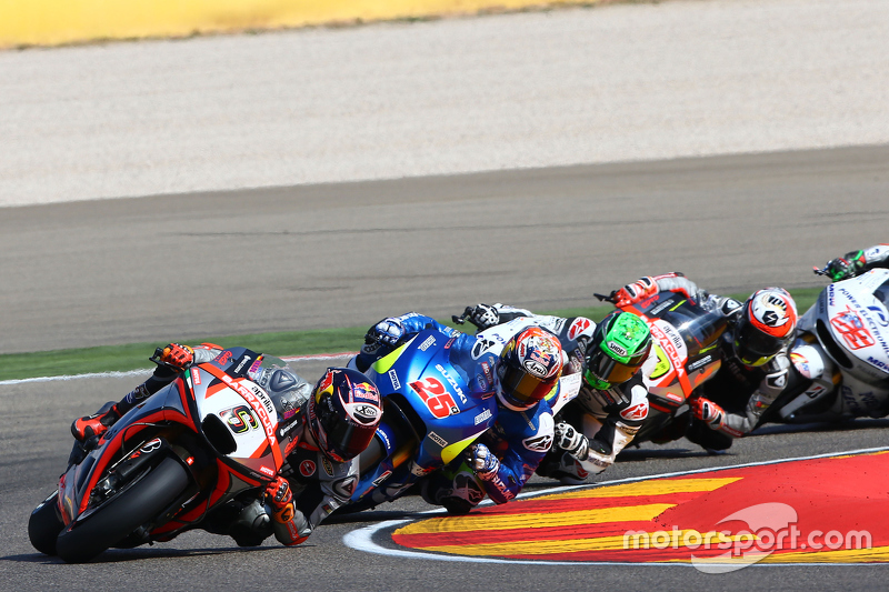 Stefan Bradl, Aprilia Racing Team Gresini, dan Maverick Viñales, Team Suzuki MotoGP, dan Eugene Lave