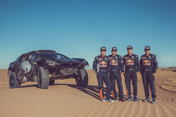 Sébastien Loeb, Daniel Elena, Carlos Sainz et Lucas Cruz avec la Peugeot 2008 DKR16